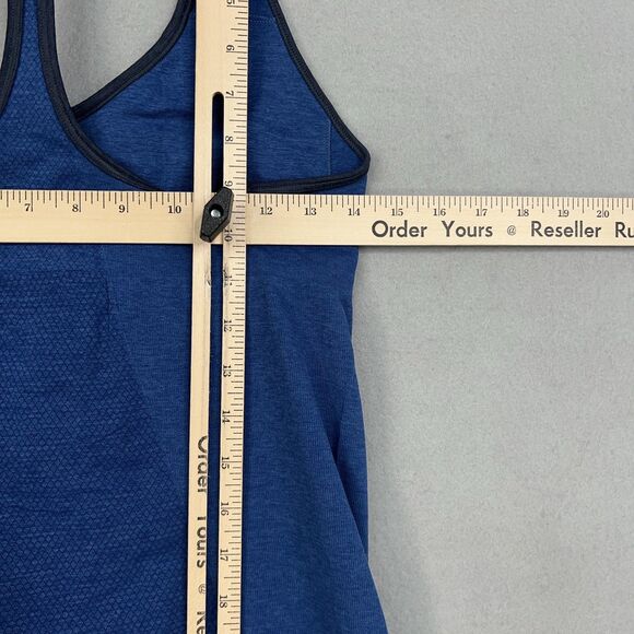 Lululemon Tank Top Womens 10 Blue Ebb & Flow Racerback Seamless Workout Gym Yoga - Picture 13 of 15